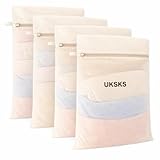 Durable Honeycomb Mesh Laundry Bags for Delicates,lingerie, socks and gloves, yoga pants, jeans or even jackets, scarves (4Pcs 16 x 20 Inches Large)