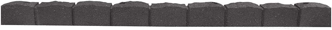 LEROCCI | Ultra Curve | EZ Border Roman Stone Earth| Weather Proof Edging | Brown Roman Stone Edge | Flexible Garden Rockwall | Eco Friendly Recycle Rubber Garden. (120 x 7 x 8CM, Brown)