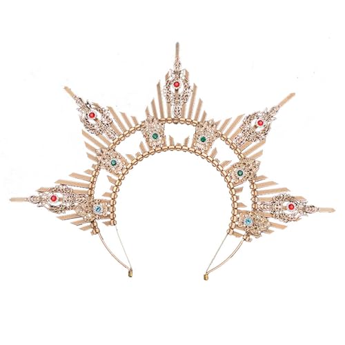 Diadema con pinchos de cristal y tiaras exclusivas de novia