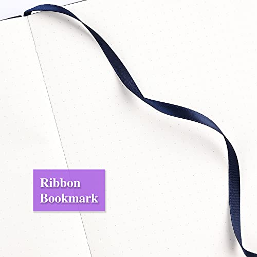 Ace A5 Bullet Dotted Journal, Hardcover Executive Notebooks With 12 Colors Pen, 8 Sheets Multifunctional Hollow Stencil, 320 Pages Dotted Grid Paper For Women Men (Blue) #TOP6