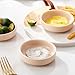 Swuut Ceramic Soy Sauce Dish,3.5 Inch Dipping Bowls Side Dishes Set of 6, Small Appetizer Pinch Dip Bowls for Condiments, Sushi, Ketchup, BBQ (Nude)