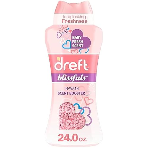 Dreft Blissfuls In-Wash Laundry Scent Booster Beads, Baby Fresh Scent, 24 oz