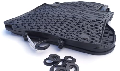 Lot de 4 tapis de sol en caoutchouc pour VW Golf 4 Bora New Beetle (inodore) - Noir