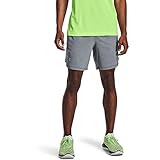 Under Armour Men's Launch Stretch Woven 7-Inch Shorts , Pitch Gray Full Heather (013)/Reflective , Large