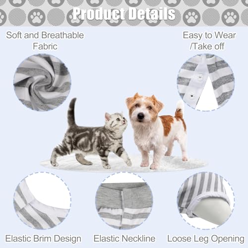 Image of FEimaX Dog Surgery Recovery Suit Female and Male Spay with Pee Hole, Pet Body Suits for Puppy After Spayed, Neuter Surgical Onesie for Small and Medium Dogs Cats, Alternative Bandages E-Collar & Cone