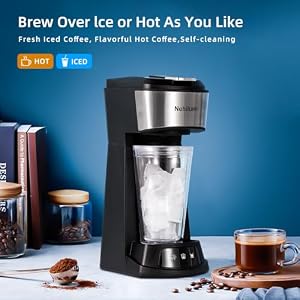 Single Serve Coffee Maker2 in 1 One Cup Coffee Maker Compatible with K Cup Pods Ground Coffee Mini Single Cup Coffee Machine Auto Shut off with 6 to 14ozFits Travel Mug