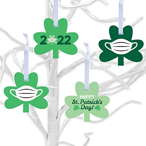 Big Dot of Happiness Quarantine St. Patrick’s Day - 2022 Saint Patty’s Decorations - Tree Ornaments - Set of 12