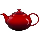 Le Creuset Stoneware Traditional Teapot, 1.4 qt., Cerise