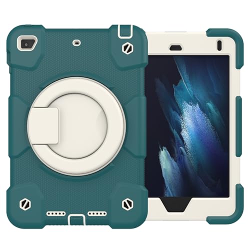 Étui iPad mini 4 mini 5 anti-choc vert foncé avec poignée support sangle