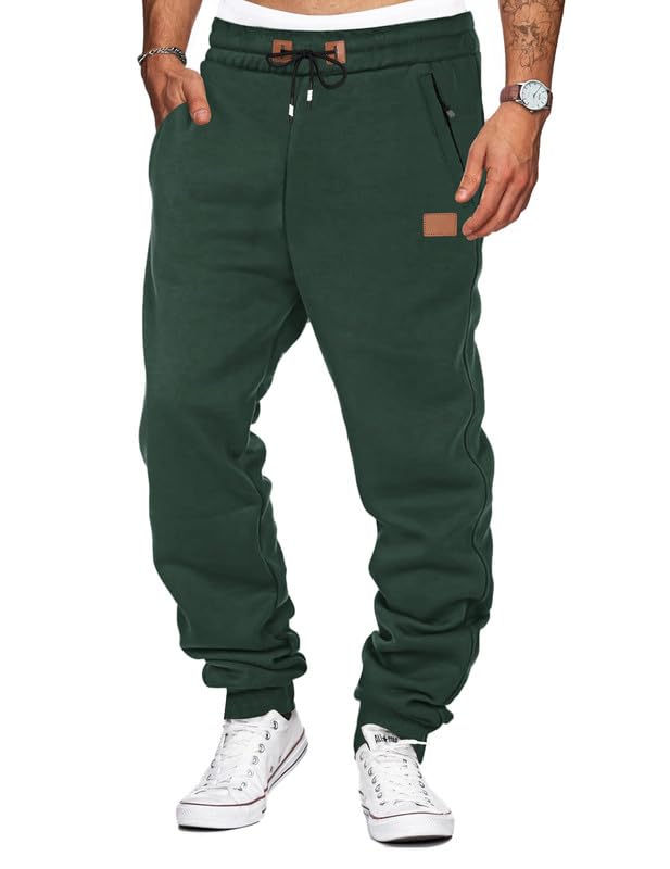 TARAINYA Jogginghose Herren Zipper Baumwolle Sweatpants Jogginghosen Jogger Trainingshose mit Taschen