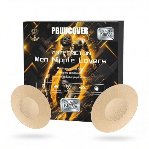 pbuucover Mens Nipple Covers,160-132-100PCS Nipple Covers for Men,No Show Adhesive Patches for Runners, Gym, Surfing & Marathon Beige
