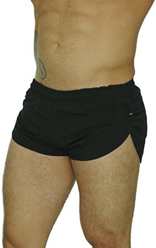 VBRANDED Men's American Flag Side Split Running Shorts with Mesh Linen