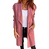 Ce long manteau classique pour femme, doté d'un col à revers et d'une ouverture sur le devant, allie élégance et modernité. Sa coupe polyvalente convient aussi bien au bureau qu'aux occasions décontractées, apportant une touche de sophistication raffinée à toute garde-robe d'hiver.
