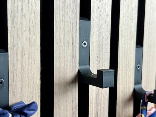 Haken für Akustikpaneele in verschiedenen Ausführungen, rund, eckig, doppelt, einzeln, Garderoben- und Kleiderhaken, DIY Garderobe, Montage ohne Bohren (Breite: 15mm, eckig) Haken für Akustikpaneele in verschiedenen Ausführungen, rund, eckig, doppelt, einzeln, Garderoben- und Kleiderhaken, DIY Garderobe, Montage ohne Bohren (Breite: 15mm, eckig)