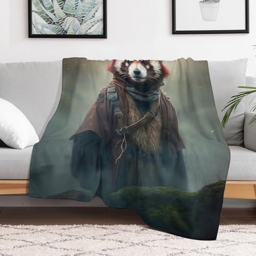 Manta de franela de panda para tardes de sofá en el salón 3