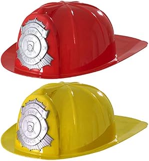 Wowow Toys & Games Kids Toy Fireman Hat 2 Pack | Fire Helmet Kids Fireman Costume Accessory Role Play Fancy Dress Up Hat Ages 3+