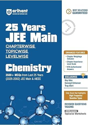 Image of Arihant - JEE Main Physics + Chemistry + Mathematics Combo ( Set of 3 Books ) - 25 Years ( 2026 - 2002 JEE Main & AIEEE ) - Chapterwise - Topicwise Level Wise - 3500+ Mcq - New Edition 2026