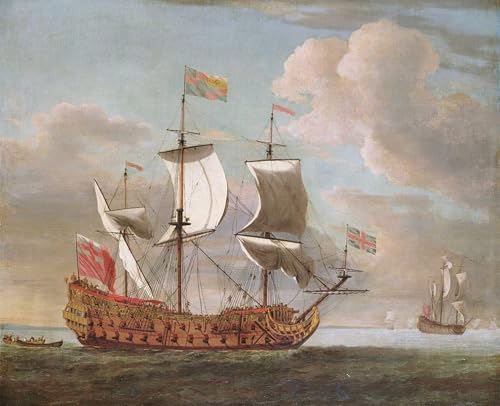 Toile Willem Van De Velde 60x90cm pour une décoration de bureau élégante et raffinée