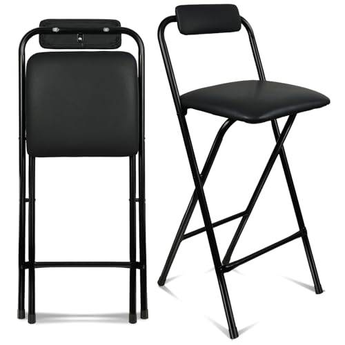 FATOLRD Folding Bar Stool with Back, 1 pcs Tall...