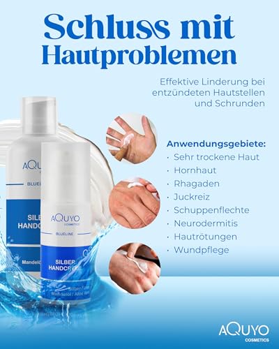Aloe Vera Handcreme von Aquyo Cosmetics Blueline Silber