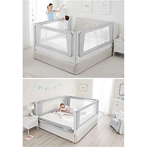 Barrera de cama con elevación vertical y funda lavable para colchón twin 3