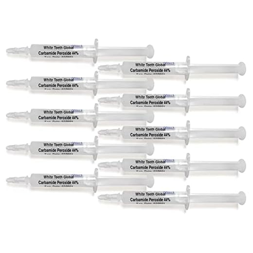 White Teeth Global 10 Syringes (3ml) New Strongest 44% Carbamide Peroxide Teeth whitening Gel