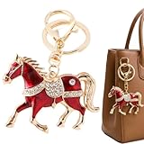 Chinese Zodiac Horse Keychain, 2026 Horse Year Mascot Hanging Charm Ornaments,Animal Charm Pendant for Purse Backpack Handbag