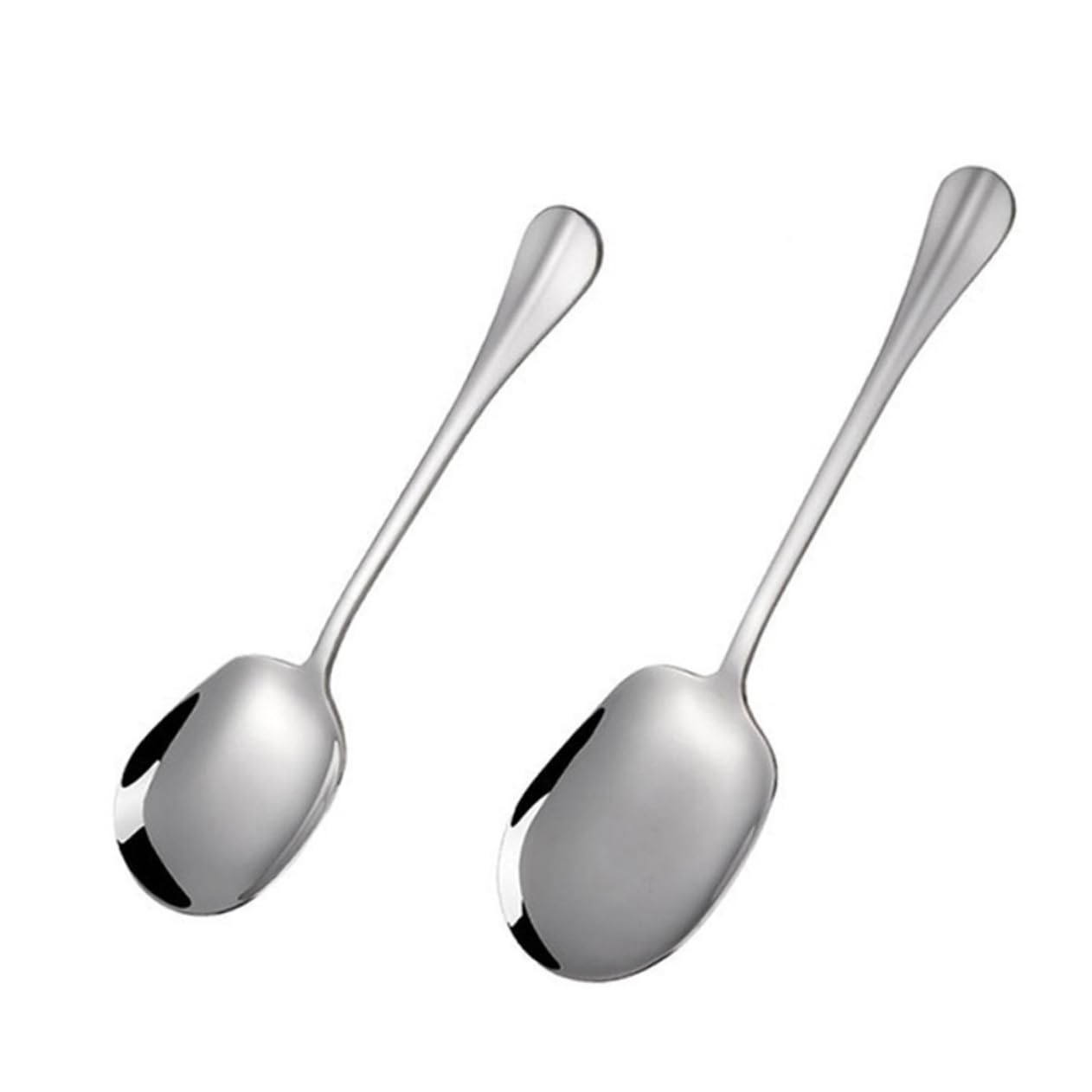 UTHCLO Modern Banquet Essential 2pcs Stainless Steel Serving Spoons Multipurpose Rice Soup Scoops