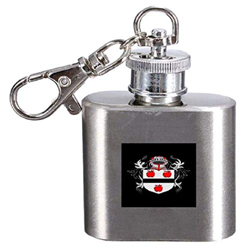 Flasque Appleton anti-fuite avec blason gravé pour transporter vos liqueurs sans aucune perte