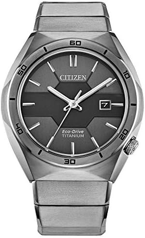 Citizen Men's Eco-Drive Sport Luxury Armor Watch in Super Titanium, Black Dial (Model: AW1660-51H), Black