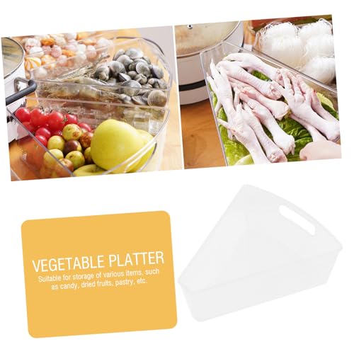 KICHOUSE Snack Tray Side Dish Platter Snack Container Prepared Food Container Dried Fruit Box for Home Office Party Picnic