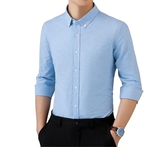 Chemise à manches longues pour homme en tissu Oxford de qualité