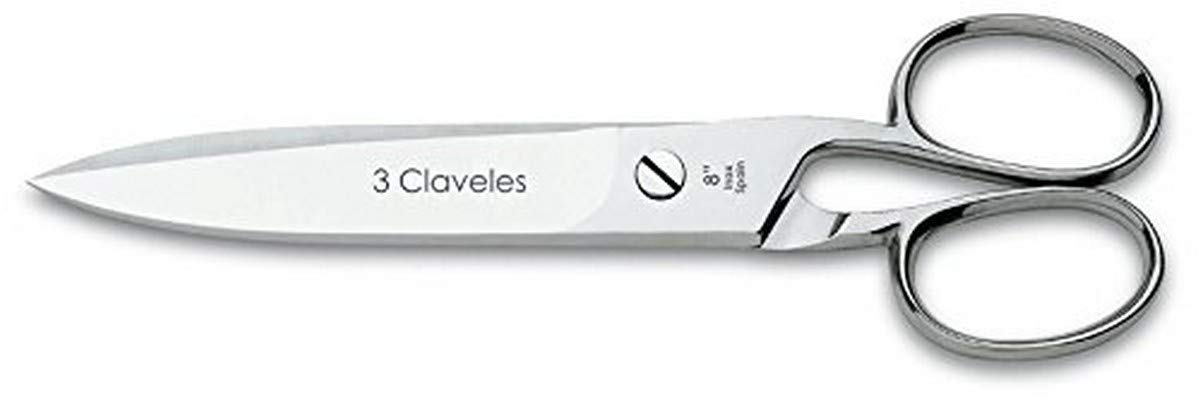 3Claveles 406 - Tijera tradicional para cocina de 8 pulgadas, inox