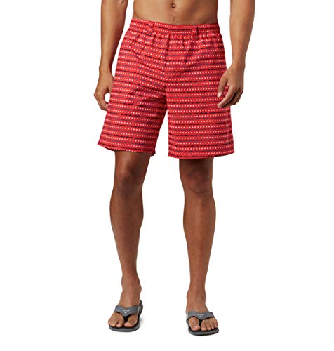 Columbia Men's Standard Super Backcast Water Short, Red Spark Americana Print, Small/6" Inseam #TOP7