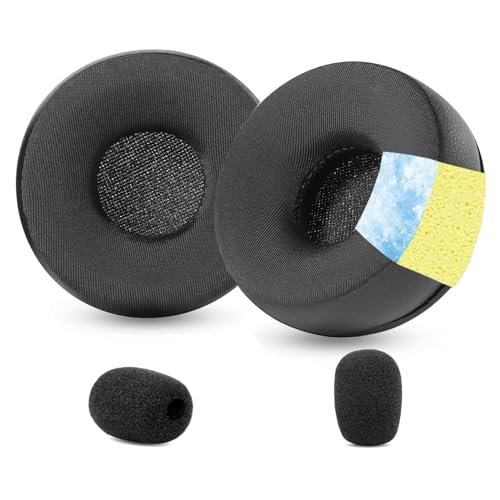 H570e Cooling Gel Replacement Ear Pads para Logitech H820e H650e Headsets | Almohadillas de Repuesto con Gel Refrigerante y Espuma de Memoria, Negro (50MM) miniatura 1