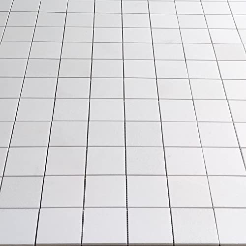 Stone Center Online Thassos White Marble 3X3 Square Mosaic Tile Polished Kitchen Bath Wall Floor Backsplash Shower (1 Sheet) #TOP1