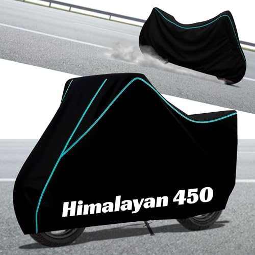 Image of Stylish Water Resistant Bike Body Cover Compatible with Himalayan 450 & All Models | UV Protection, Dustproof, Heat Resistant, Two Wheeler | New All Weather Protection, Dust & Rain