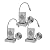 Retekess JT-5008 Window Speaker System Window Intercom System for Bank Counter Post Office Bus station and Hospital Bus Station 3W Output Aluminum Alloy Volume Adjustment (Silver, 3 Pack)