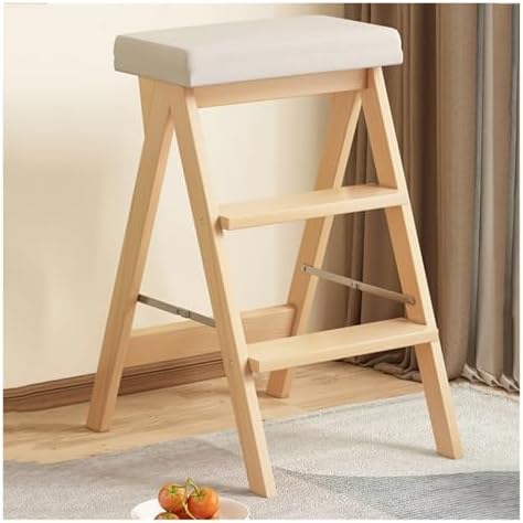 Taburete plegable portátil de 3 escalones con diseño resistente y compacto
