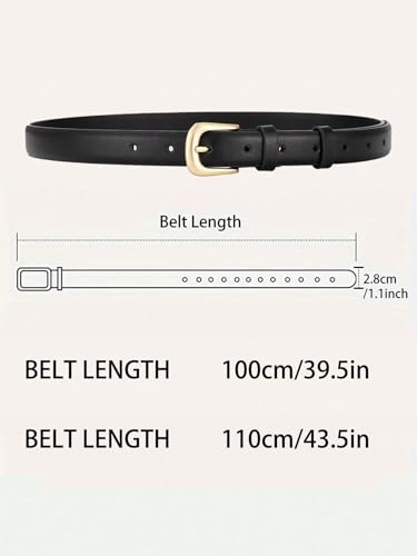 Women's Leather Belt - Genuine Cowhide, Adjustable for Skirts & Jeans2