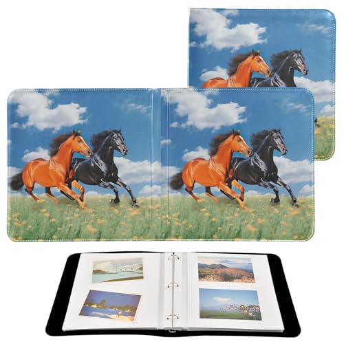 Álbum de fotos de scrapbook DIY adhesivo de 3 anillos para 40 páginas 8x10 miniatura 2