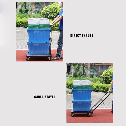 Carretilla plegable para carga con 6 ruedas, azul miniatura 7