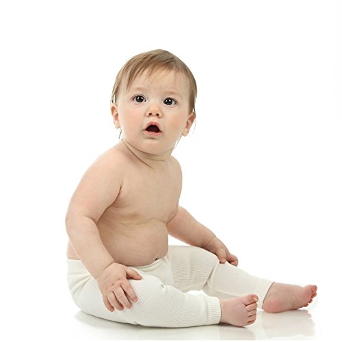 Silky Toes Baby Leggings, Toddler Seamless Soft Cotton Knit Pants for Girls and Boys (12-18 Months, Light Grey) - Thumbnail 6
