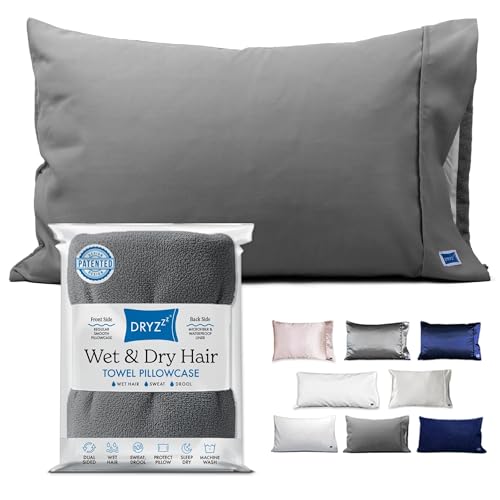 DryZzz Waterproof Pillowcase 2-Pack, Gray, 29