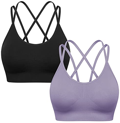 Image of GXXGE Padded Racerback Sports Bras for Women High Impact Workout Yoga Gym Activewear Fitness Bra