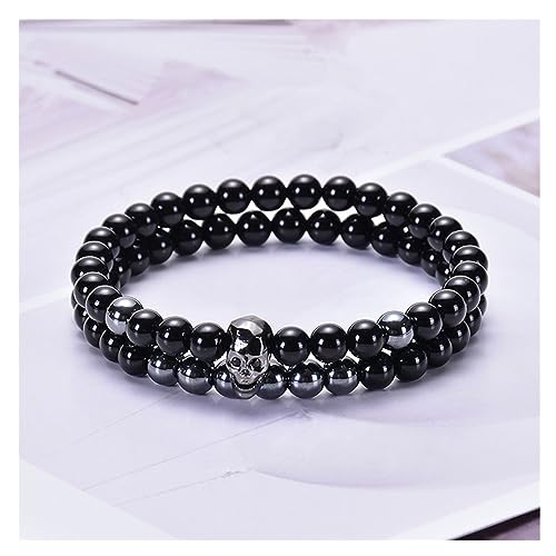 Pulsera esqueleto gótica elástica para hombres miniatura 2