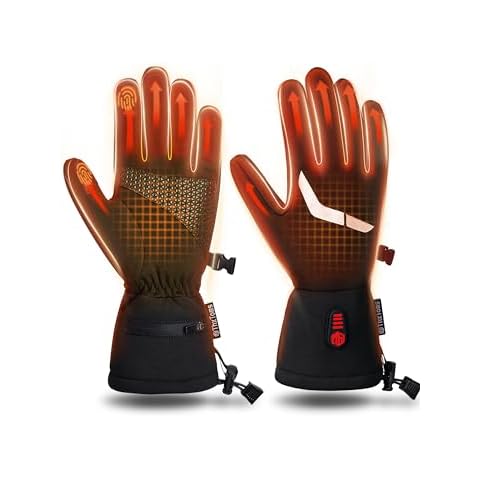 ThxToms Heated Gloves for Men Women with Touchscreen, Rechargeable Battery Electric Heating Gloves, Upgraded Thin Soft Heat Gloves for Arthritis Driving Winter Outdoor Work Cover
