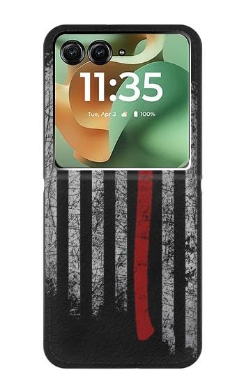 Housse cuir Motorola Razr 70+ étui firefighter axe flag haut de gamme