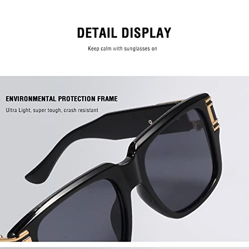 Vintage Steampunk Sunglasses Men Oversize Sun Glasses Women Retro Shades UV400 zonnebril dames4