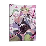 Hjjkbfdr Anime Hot Girl Poster Canvas Wall Art Sexy No Bra Skirt Room Decor College Decor Home Bar Kitchen Coffee Man Cave Garage Wall Decor Art Frameless 12x16inch